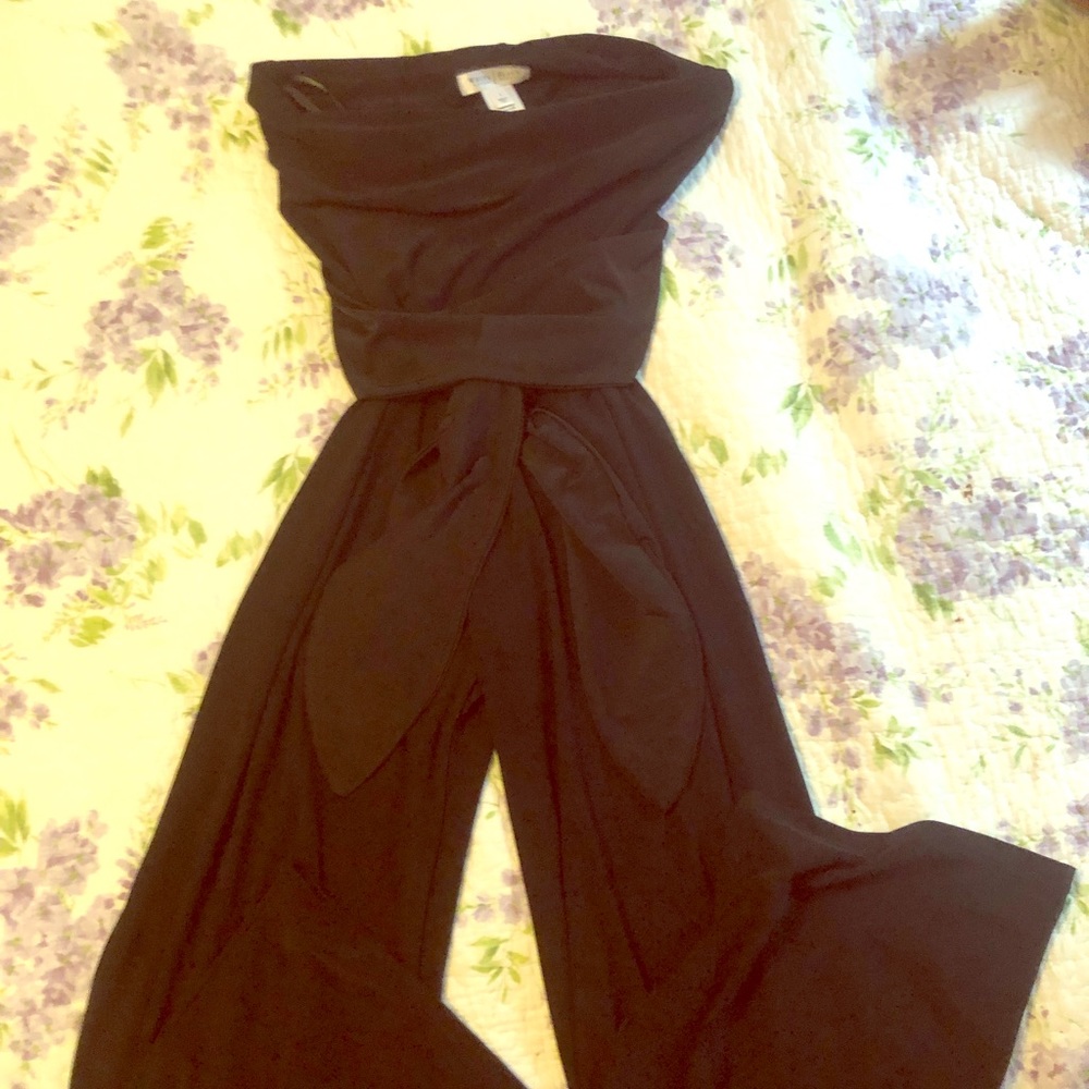 Classy, Elegant, Strapless, Blk Pants jumpsuit
